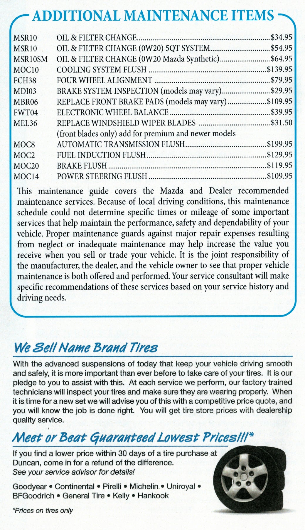 Mazda Maintenance Page 6