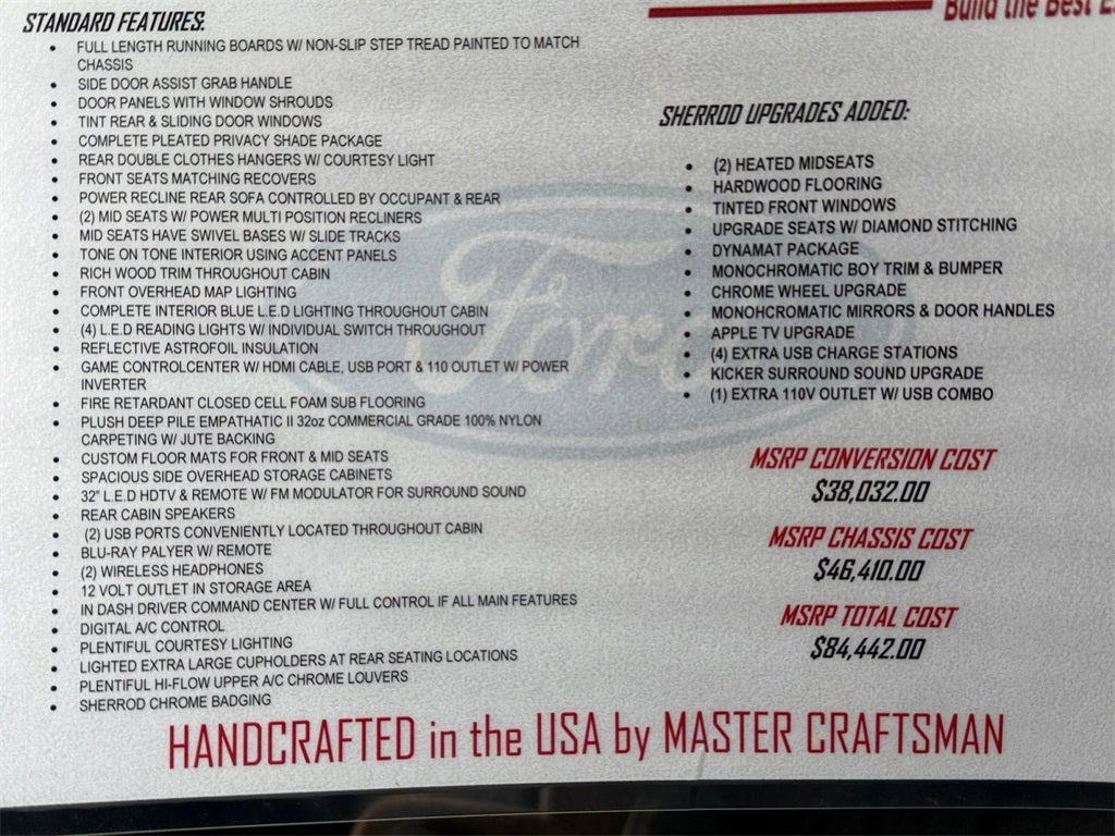 2018 Ford Transit-250 SHERROD HIGH TOP CONVERSION