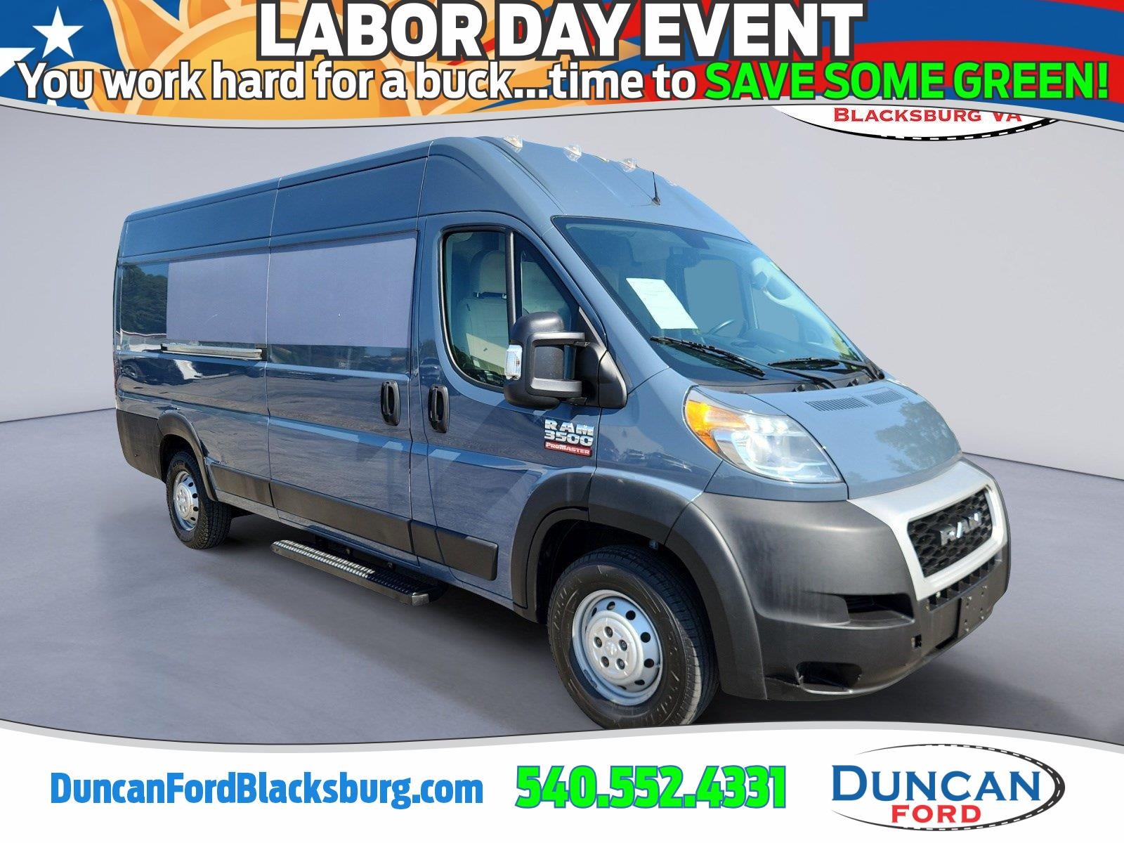 2019 RAM Promaster Cargo Van 159 WB High Roof Extended Cargo