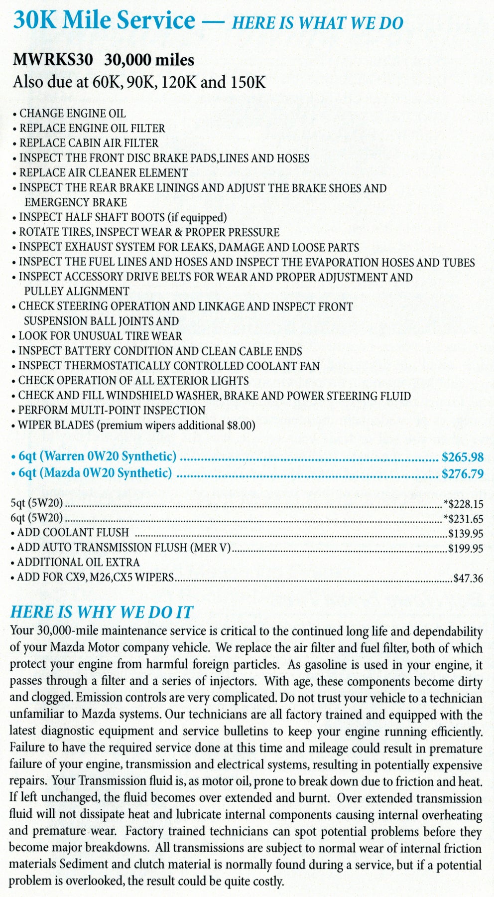 Mazda Maintenance Page 5